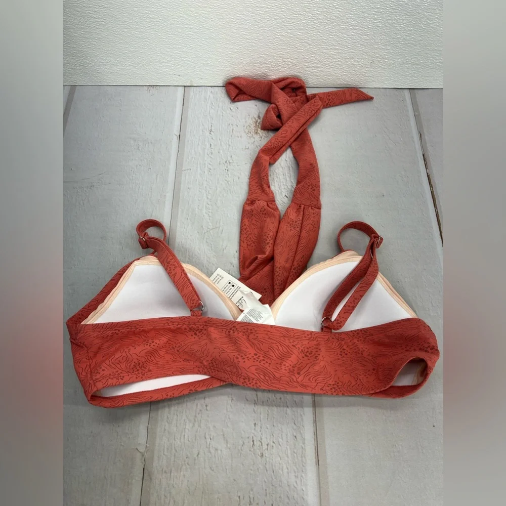 Women Swimsuit Plus Size Bikini Top V Neck Wrapped Adjustable Straps Back Tie 2X